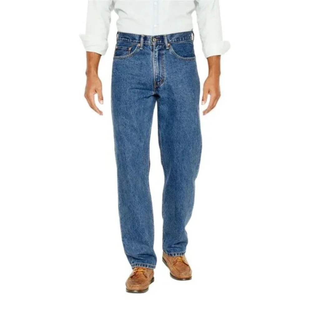 Levi's 550 Relaxed Non-Stretch Jeans Medium Stone Wash Style 00550-4891 -‎ 42x30